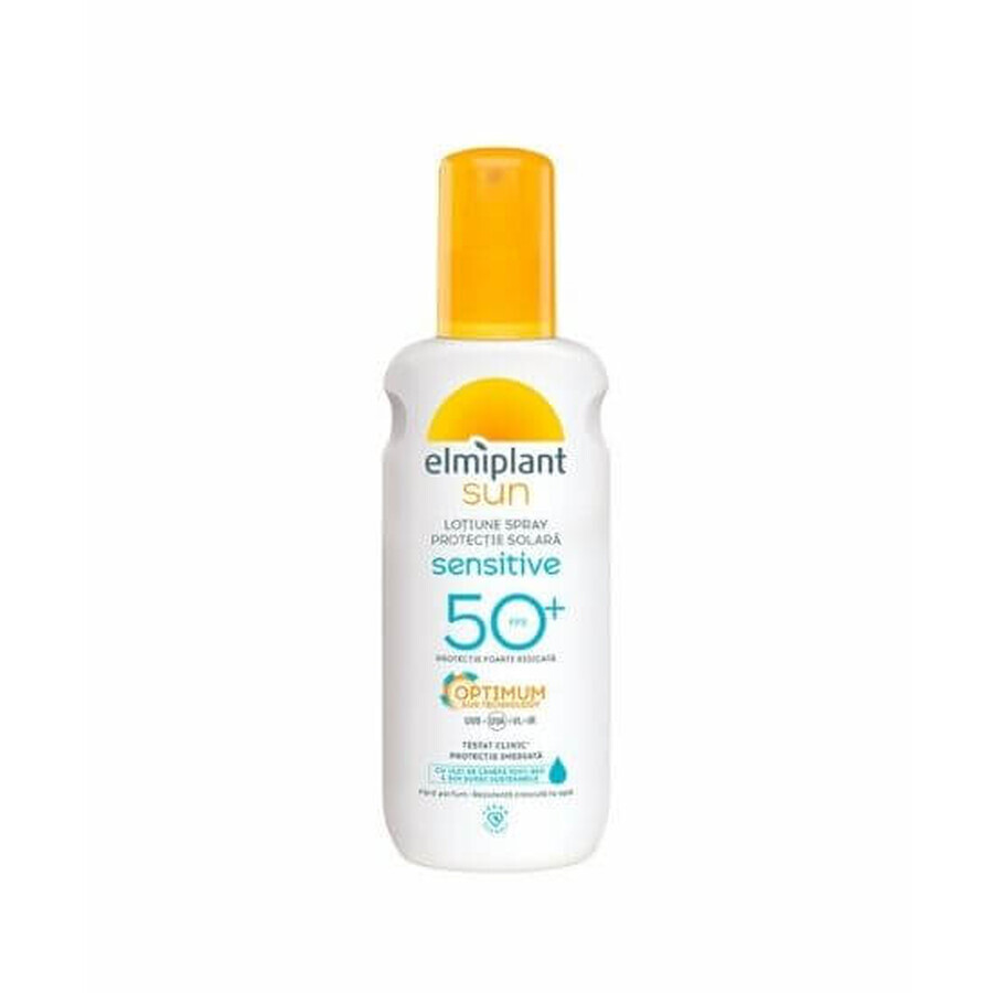 Lotion spray de protection solaire pour les personnes sensibles SPF50+, Elmiplant