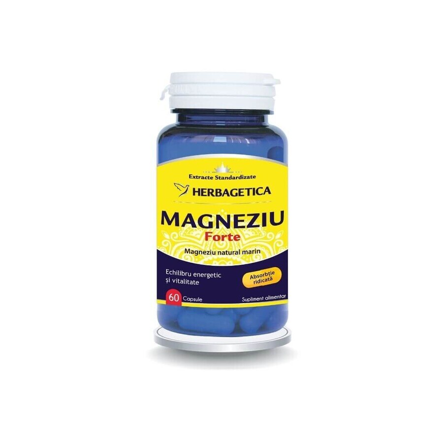 Magnesio forte, 60 capsule, Herbagetica