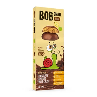 Fruity snack with Belgian chocolate, Sea and Pear, 30 g, Bob Snail