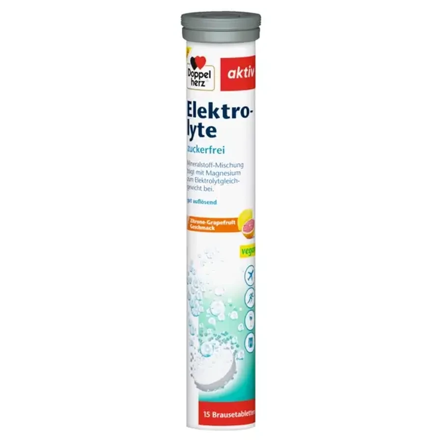 Comprimés effervescents avec électrolytes actifs Doppelherz sans sucre, 15 comprimés effervescents