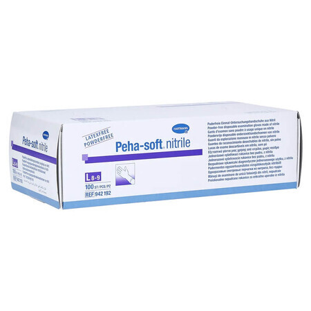 Guanto Peha-Soft Nitrile, Monouso, Senza Polvere, L, 100 Pezzi