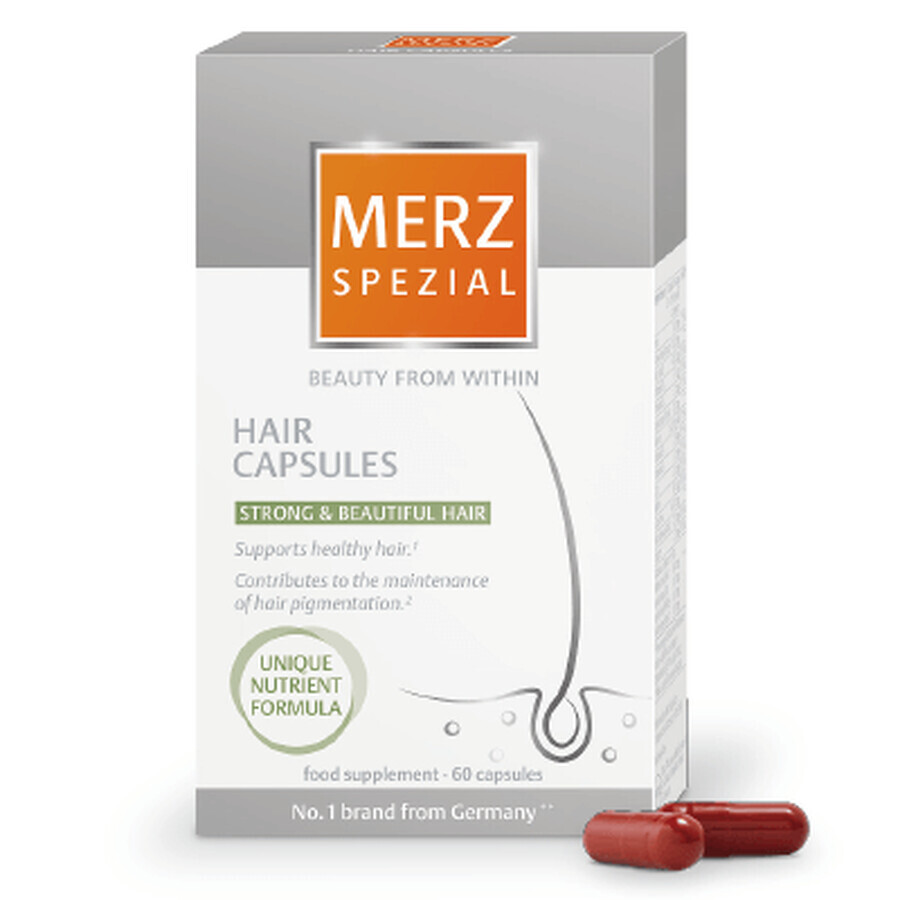 Gélules pour cheveux, 60 gélules, Merz Pharmaceuticals