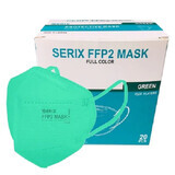 Masques de protection FFP2, vert, 20 pièces, Serix