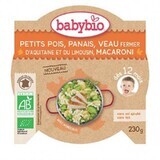 Ampio menu di pastinaca, vitello e pasta, 230 G, Babybio