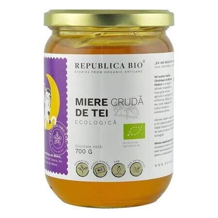 Miel brut de Tei Eco, 700 gr, Republica Bio