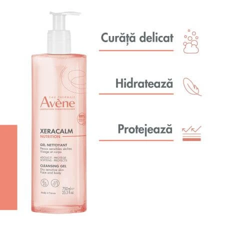 Gentle cleansing gel for sensitive skin Xeracalm Nutrition, 750 ml, Avene