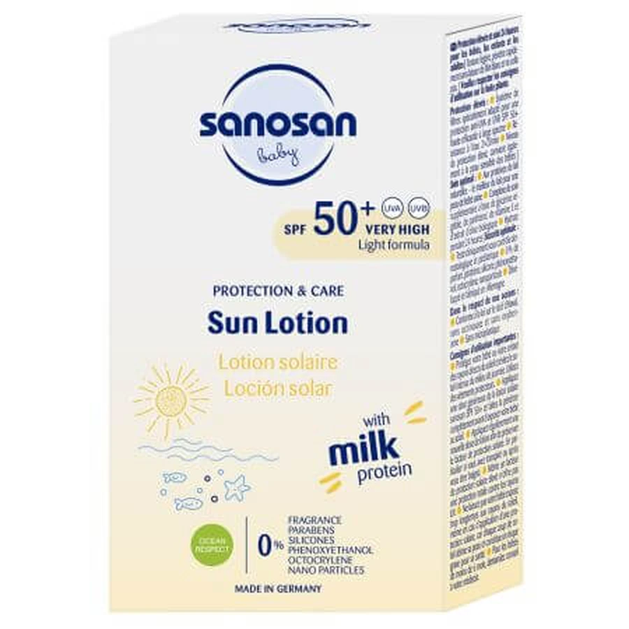 Zonnebeschermingslotion voor kinderen SPF50+, 100 ml, Sanosan