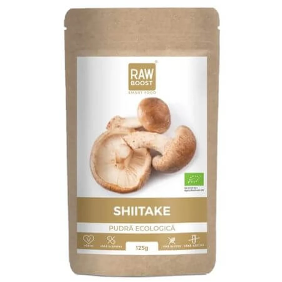 Biologisch shitake poeder, 125 g, Raw Boost