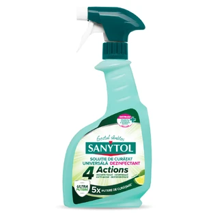 Solutie de curatat universala dezinfectant 4 Actions, Lime, 500 ml, Sanytol