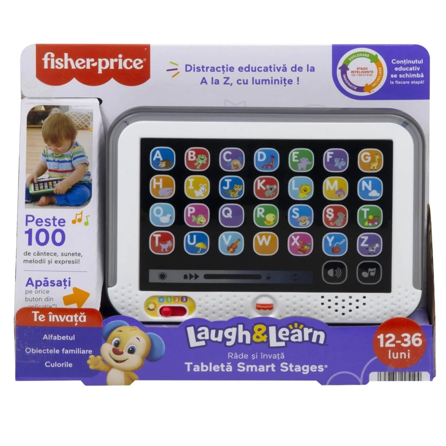 Interaktives Tablet mit 3 Entwicklungsstufen, 12-36 Monate, Fisher Price