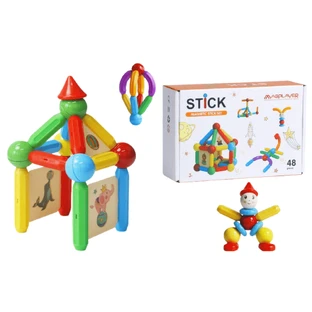 Magnetic building game Stick, 3 years+, 48 pieces, Magplayer
