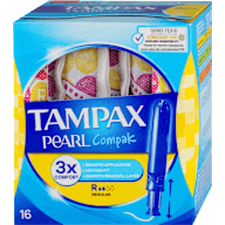 Tampony Tampax z aplikatorem Pearl Compak Regular, 16 szt.: ceny i cechy