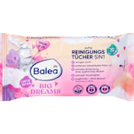 Balea Big Dreams 5 in 1 lingettes nettoyantes, 10 pièces