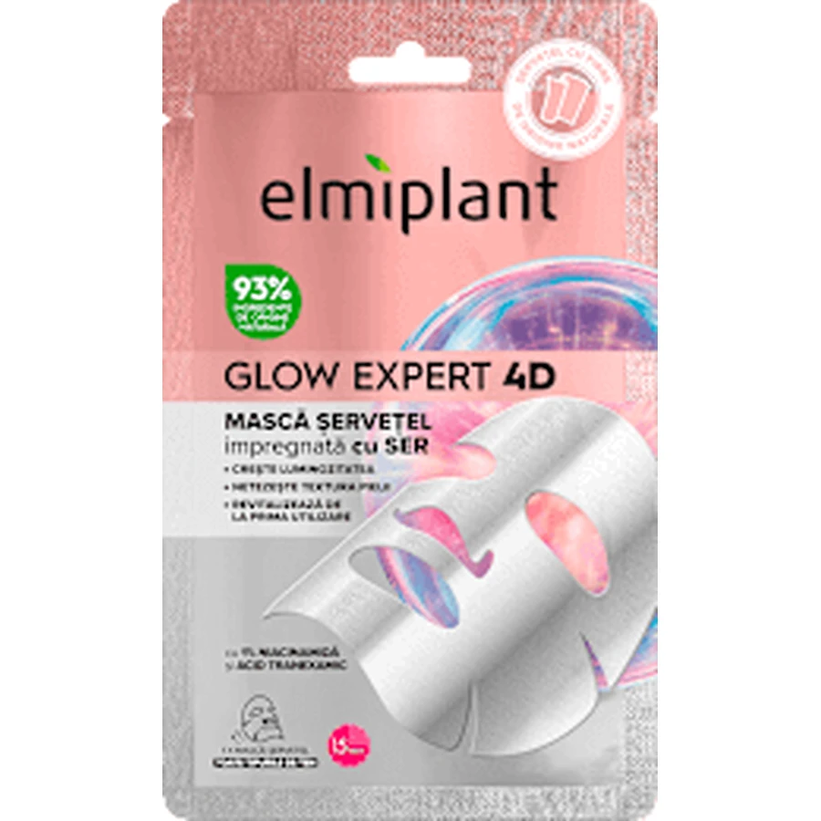 Elmiplant Facial tissue mask with niacinamide, 1 pc