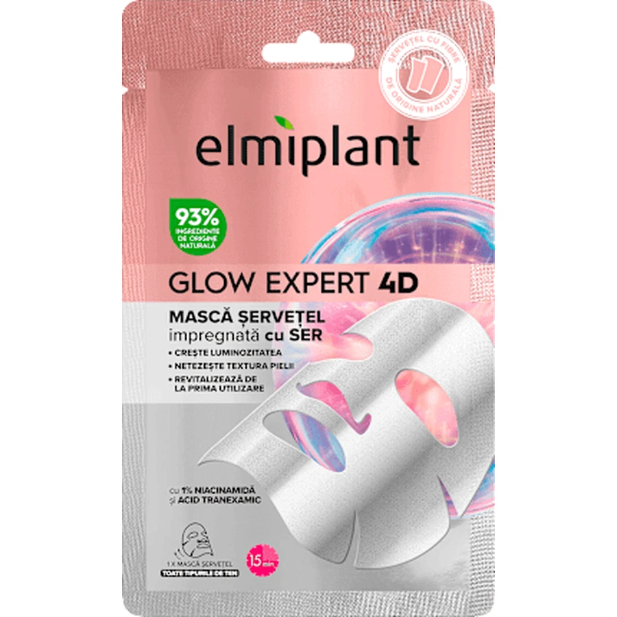 Elmiplant Facial tissue mask with niacinamide, 1 pc