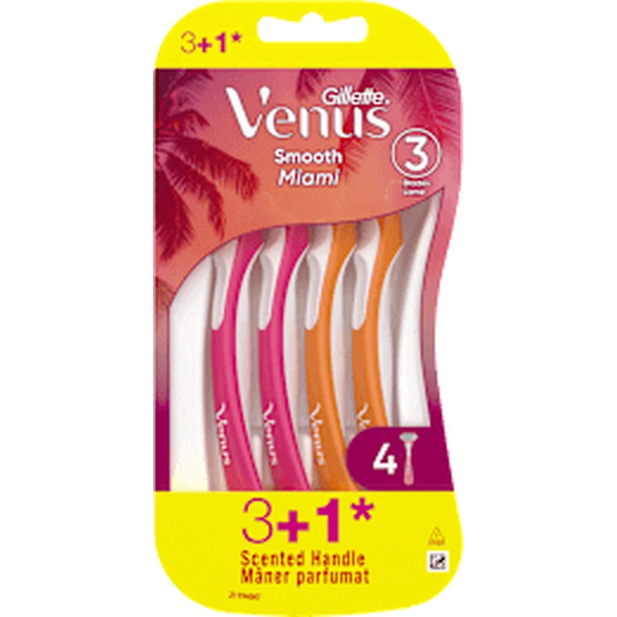 Gillette Venus disposable razor Miami, 4 pieces