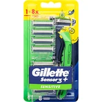Gillette Rasoir Sensor3 Sensitive de Gillette + 8 recharges, 1 pièce