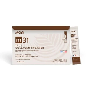 Rinderkollagen Creamer mit m31 Peptiden, 15 Beutel x 7 g, Molecules of Youth