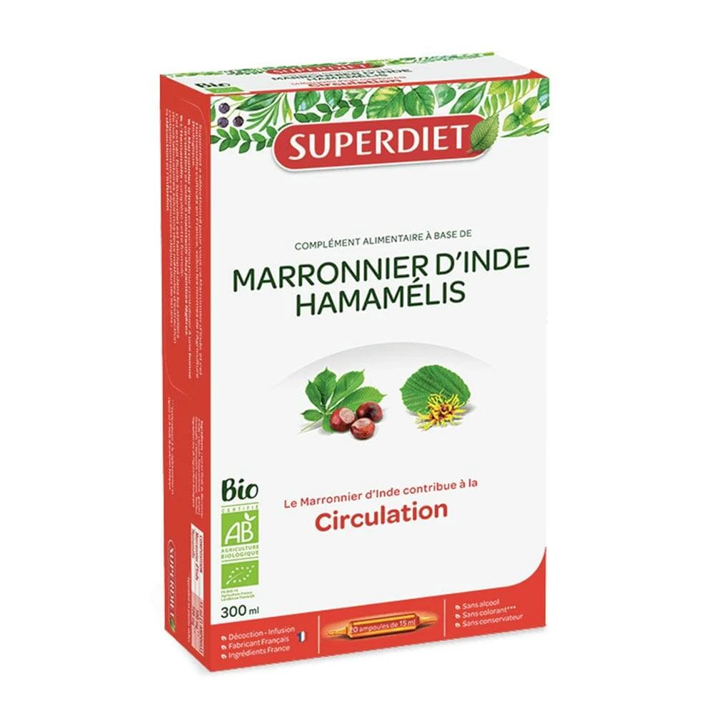 Superdiet Paardenkastanje Toverhazelaar Circulatie 20 flesjes