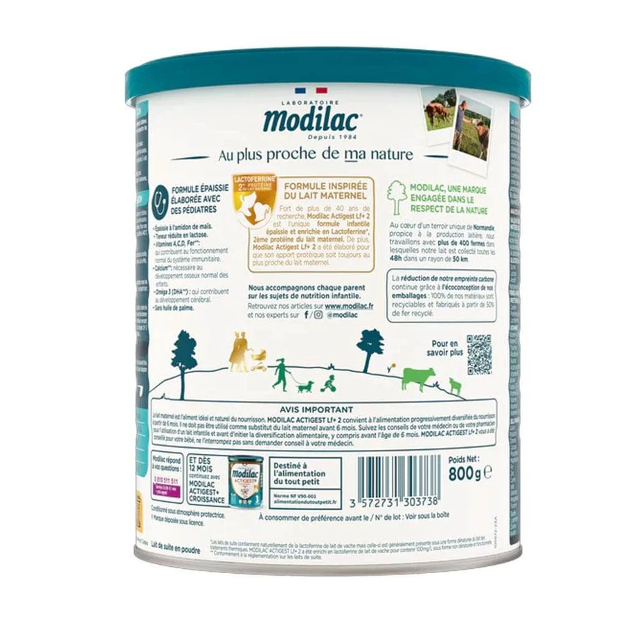 Modilac Actigest Melkpoeder Verdikte Formule 2 6 tot 12 maanden 800 g