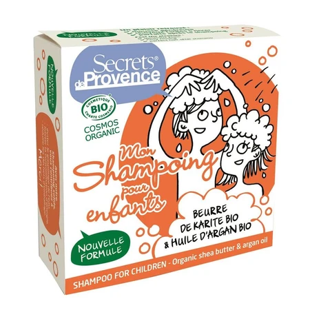Secrets de Provence Stały szampon dla dzieci z masłem shea i olejem arganowym Organic 85g: ceny i cechy