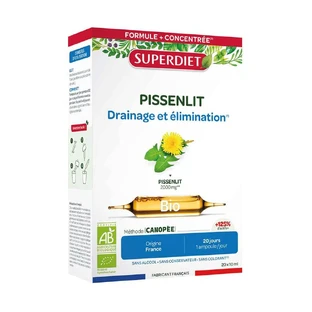 Superdiet Löwenzahn Bio Elimination 20 Ampullen Drainage Et Élimination 15ml