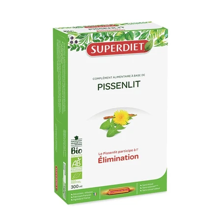 Superdiet Löwenzahn Bio Elimination 20 Ampullen Drainage Et Élimination 15ml
