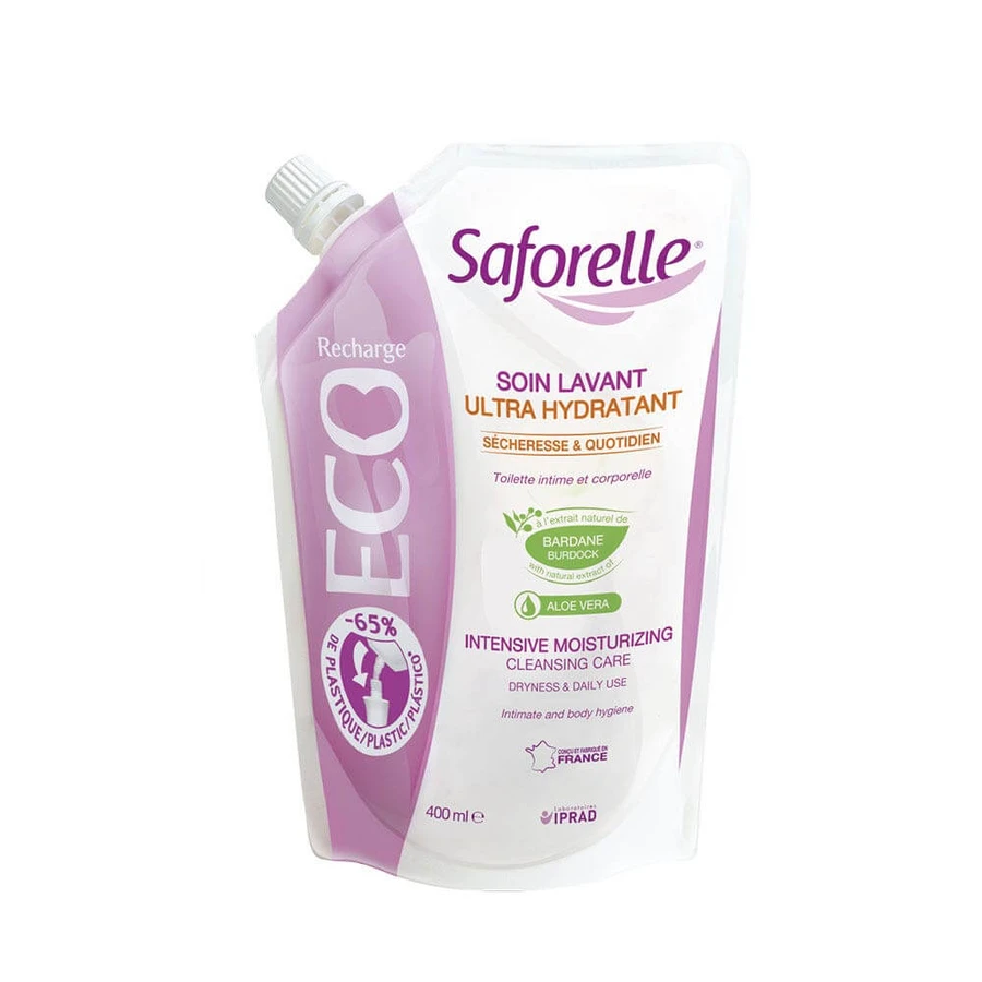 Saforelle Eco-refill Ultranawilżający żel pod prysznic do ciała Special Dryness 400 ml: ceny i cechy