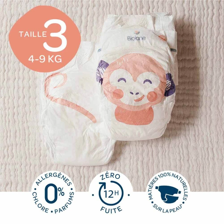 Biolane Naturals Ecologische luiers 4-9 kg Maat 3 52st