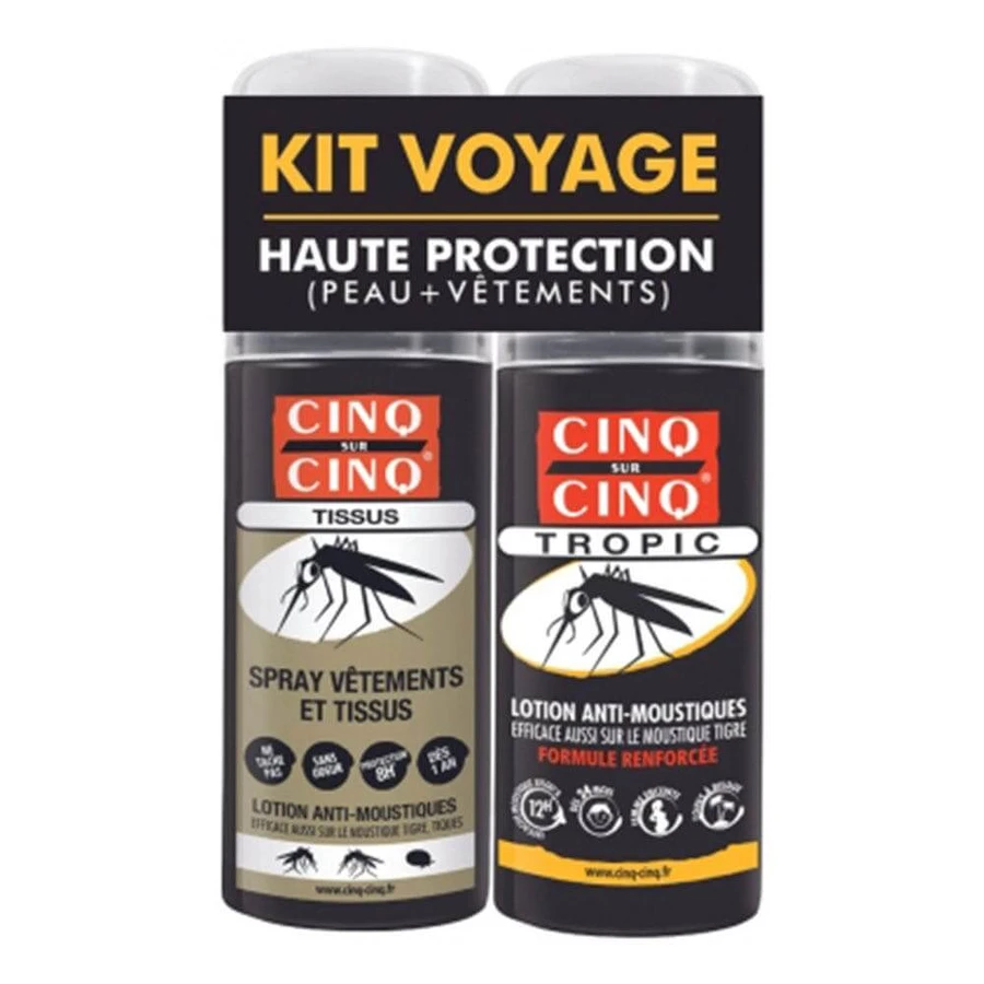 Cinq Sur Cinq Hoge bescherming reisset muggenspray en lotion vanaf 24 maanden 100ml