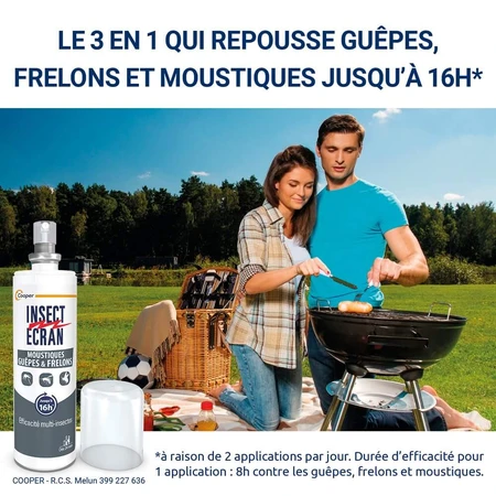Insect Ecran Peau Répulsif peau anti-moustiques, guêpes et frelons Adultes et enfants 100ml
