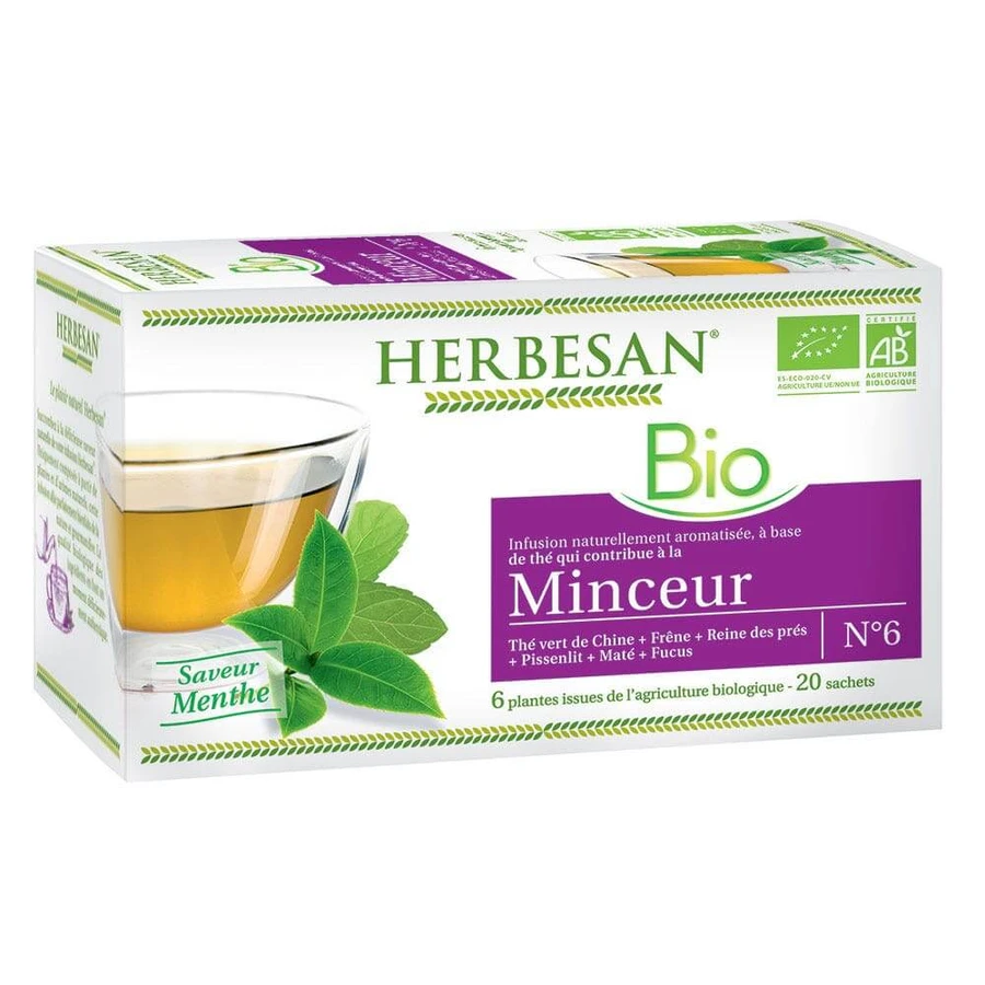 Herbesan Biologische Groene Thee Munt Aroma 20 builtjes