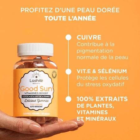 Lashilé Beauty Vitamines Boost Goede Zon 60 gummisnoepjes