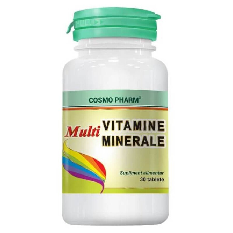 Multimineral Multivitamine, 30 tabletten, Cosmopharm