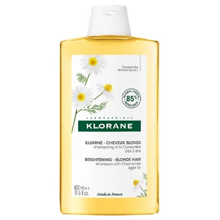 Klorane Brightening Shampoo, Rumiankowy szampon ożywiający kolor do włosów blond, 400ml