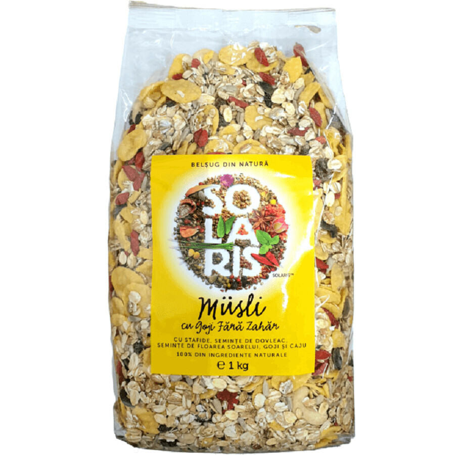 Musli avec Goji sans sucre, 1 kg, Solaris