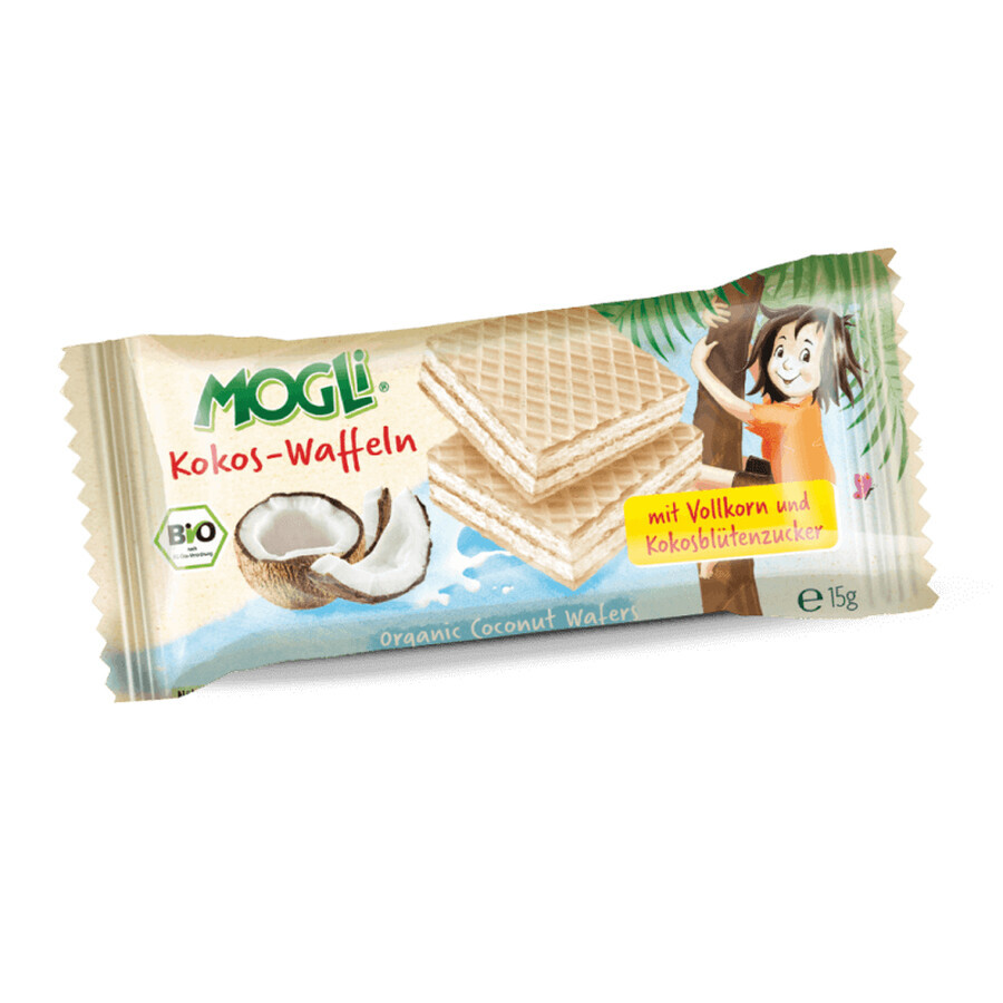Eco wafels met kokosroom, 15 g, Mogli