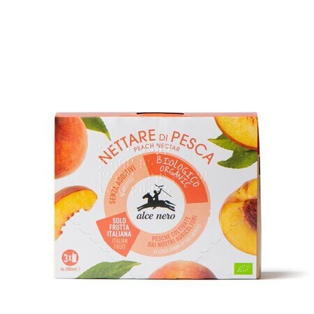 Nectar de pêche biologique, 3x 200 ml, Black Moose