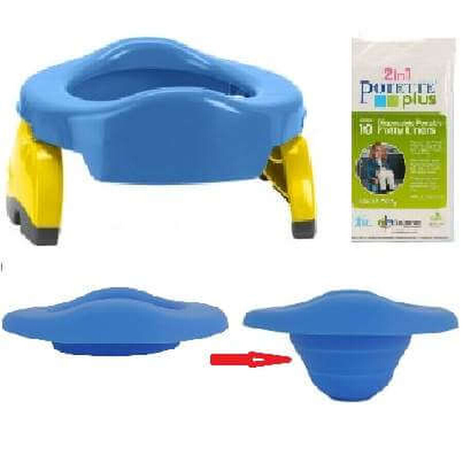 2 in 1 portable potty, blue, Potette Plus