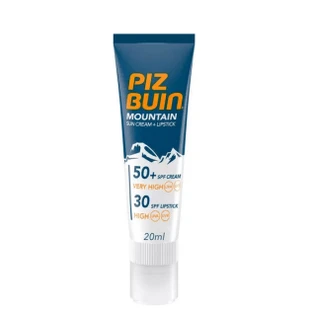 Piz Buin Mountain Sunscreen SPF50+ + Lipstick SPF30 Sun Pack 20ml + 2,3ml