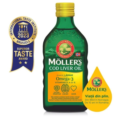 Levertraan met citroensmaak, 250 ml, Möller's