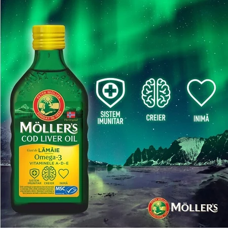 Levertraan met citroensmaak, 250 ml, Möller's