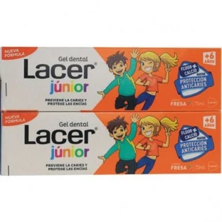 Lacer Duplo Junior Gel Dental Fresa 2x75ml