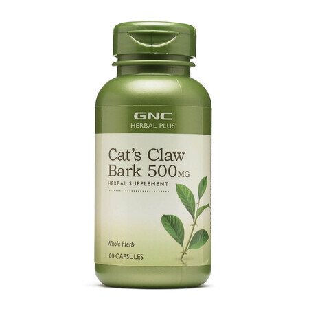 Cat's Claw Bark Herbal Plus 500mg (194422), 100 capsules, Gnc