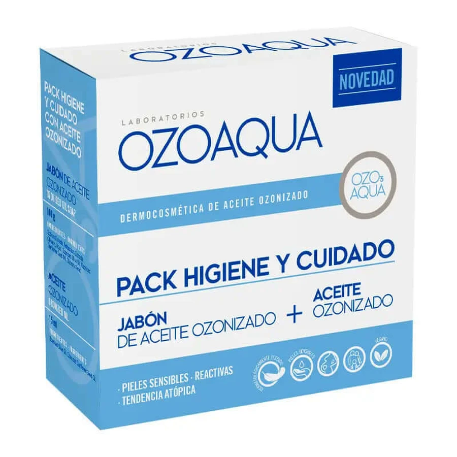 Zestaw do higieny i pielęgnacji Ozoaqua Oliwa ozonowana 15ml + Mydło ozonowane 100g: ceny i cechy
