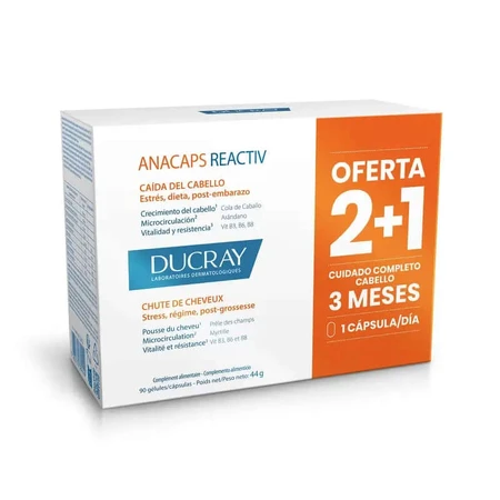 Ducray Anacaps Anacaps Reactiv Seasonal Hair and Nail Loss, 3x30 caps