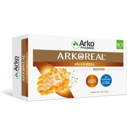 Arkoreal Royal Jelly 1500mg Verse Organische Royal Jelly Suikervrij 20 ampullen