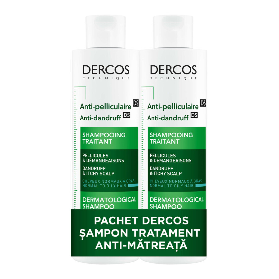 Vichy Dercos anti-roos shampoo pakket voor normaal en vet haar 2x200 ml
