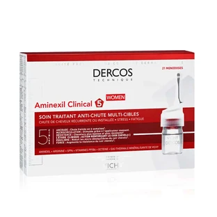 Vichy Dercos Aminexil Clinical 5 Anti-caída Multi-Acción Mujer, 21 Monodosis
