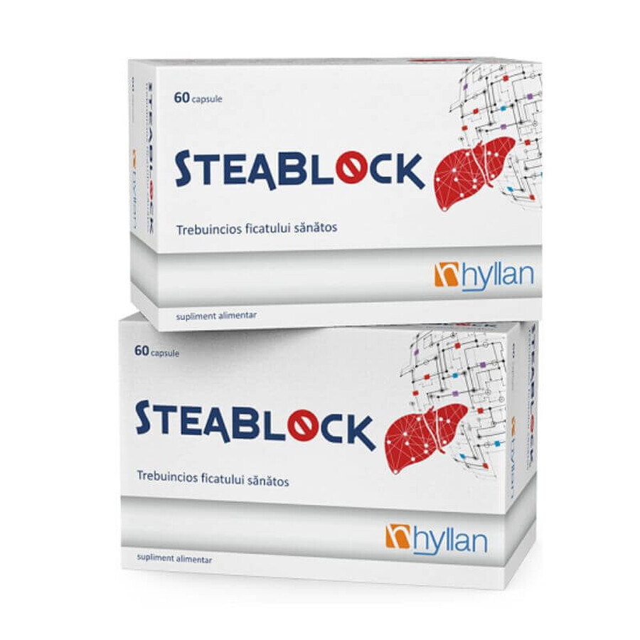 Steablock pakket, 60 capsules + 60 capsules, Hyllan